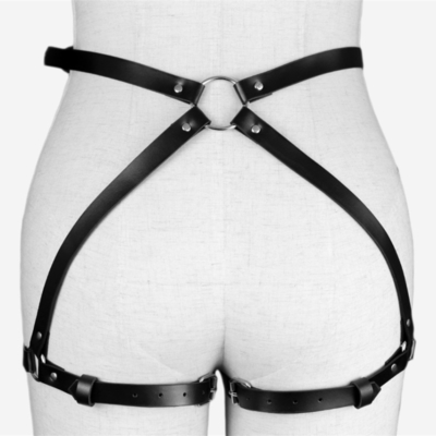 Seksi punk deri bağlama ayarlanabilir bel kemeri seks vücut bacaklar iplik kadın BDSM