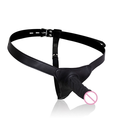 Lezbiyen 4 İnç Enayi Giyilebilir Penis Kemeri Ile Tıbbi PVC PU Seks Oyuncakları