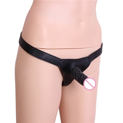 Lezbiyen 4 İnç Enayi Giyilebilir Penis Kemeri Ile Tıbbi PVC PU Seks Oyuncakları