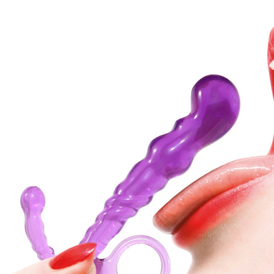 Yumuşak Su Geçirmez 3 adet Boncuk Popo Fiş, Anal Yapay Penis Fiş İçi Boş Prostat Masajı