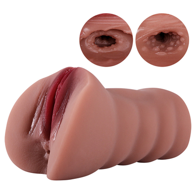 2 in 1 Erkek Masturbator Erkekler için Seks Oyuncak Gerçekçi Cep Pussy ile 3D Gerçekçi Vajina ve Sıkı Anal Seks Stroker