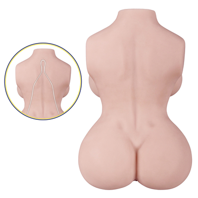 Gerçekçi Yumuşak Büyük Göğüsler Torso Yetişkin Seks Bebekleri Erkek Masturbator Erkekler için 3D Gerçekçi Dokulu Vajina Anal ChannelPop ile