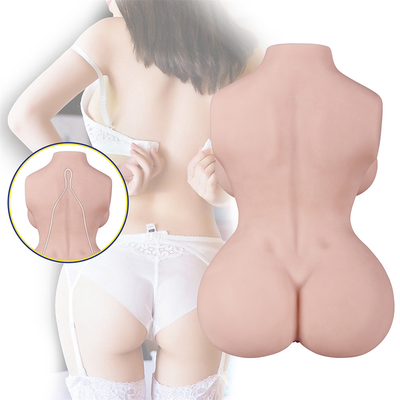 Gerçekçi Yumuşak Büyük Göğüsler Torso Yetişkin Seks Bebekleri Erkek Masturbator Erkekler için 3D Gerçekçi Dokulu Vajina Anal ChannelPop ile