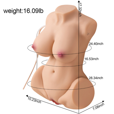 Fabrika Doğrudan Satış Fiyatı 8.5 kg Gerçekçi Meme Pussy Mastürbasyon Seks Ürünleri Yarım Vücut Torso Adam için Seks Bebek