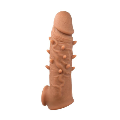 Süper Yumuşak Penis Büyütme Cock Sleeve Silikon Genişletici Gecikme Boşalma Prezervatif Kılıfı