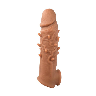 Süper Yumuşak Penis Büyütme Cock Sleeve Silikon Genişletici Gecikme Boşalma Prezervatif Kılıfı