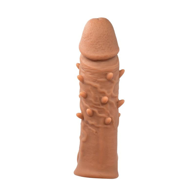 Süper Yumuşak Penis Büyütme Cock Sleeve Silikon Genişletici Gecikme Boşalma Prezervatif Kılıfı