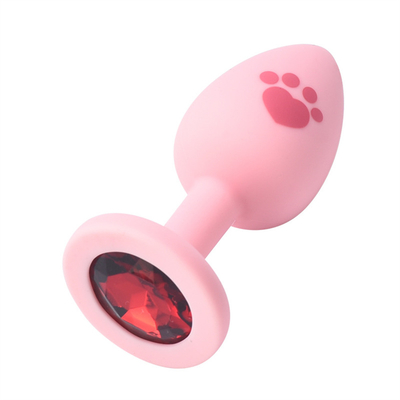Renkli Plastik Gem ile Yetişkin Seks Oyuncakları Tıbbi Silikon Anal Popo Fiş