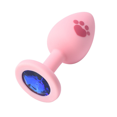 Renkli Plastik Gem ile Yetişkin Seks Oyuncakları Tıbbi Silikon Anal Popo Fiş