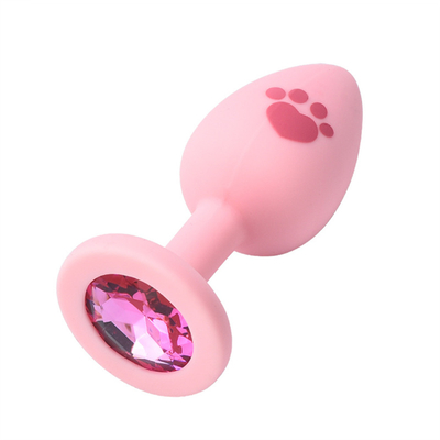 Renkli Plastik Gem ile Yetişkin Seks Oyuncakları Tıbbi Silikon Anal Popo Fiş
