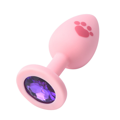 Renkli Plastik Gem ile Yetişkin Seks Oyuncakları Tıbbi Silikon Anal Popo Fiş