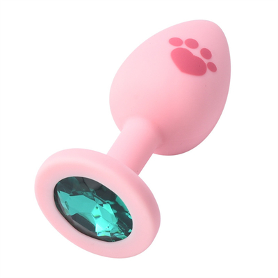 Renkli Plastik Gem ile Yetişkin Seks Oyuncakları Tıbbi Silikon Anal Popo Fiş