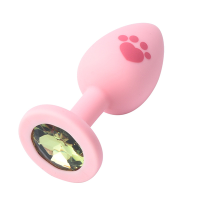 Renkli Plastik Gem ile Yetişkin Seks Oyuncakları Tıbbi Silikon Anal Popo Fiş