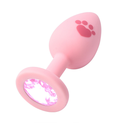 Renkli Plastik Gem ile Yetişkin Seks Oyuncakları Tıbbi Silikon Anal Popo Fiş