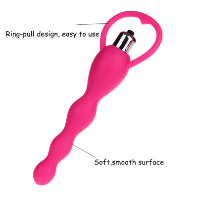 Silikon Seks Oyuncak Boncuk 10 Hızları Hem Erkekler hem de Kadınlar için Anal Plug Vibratör