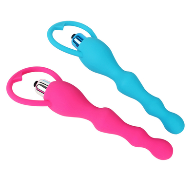 Silikon Seks Oyuncak Boncuk 10 Hızları Hem Erkekler hem de Kadınlar için Anal Plug Vibratör