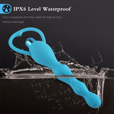 Silikon Seks Oyuncak Boncuk 10 Hızları Hem Erkekler hem de Kadınlar için Anal Plug Vibratör