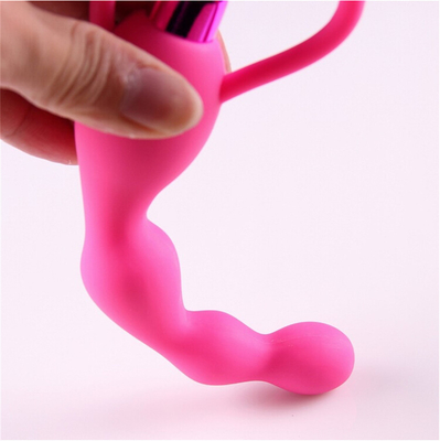 Silikon Seks Oyuncak Boncuk 10 Hızları Hem Erkekler hem de Kadınlar için Anal Plug Vibratör