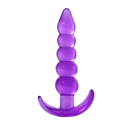 Bumpy Delight Anal Plug Mor Esnek Su Geçirmez TPE Pürüzsüz Artımlı Anal Boncuklu Kauçuk Butt Plug