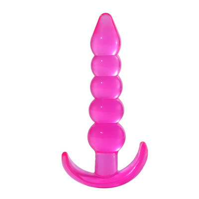 Bumpy Delight Anal Plug Mor Esnek Su Geçirmez TPE Pürüzsüz Artımlı Anal Boncuklu Kauçuk Butt Plug