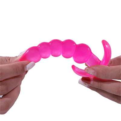 Bumpy Delight Anal Plug Mor Esnek Su Geçirmez TPE Pürüzsüz Artımlı Anal Boncuklu Kauçuk Butt Plug