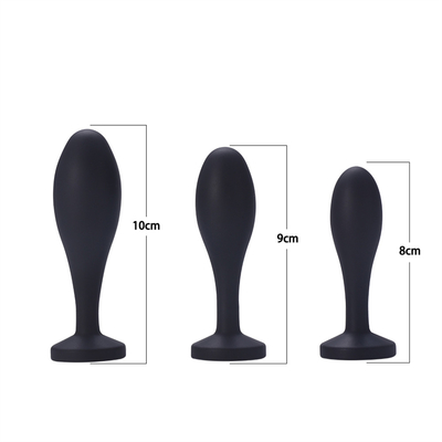 Drop Shipping Silikon Anal Seks Oyuncakları Su Damlası Tasarım Siyah Anal Masaj Butt Plug Anal Plug Set