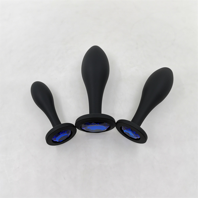 Drop Shipping Silikon Anal Seks Oyuncakları Su Damlası Tasarım Siyah Anal Masaj Butt Plug Anal Plug Set