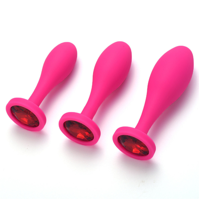 Drop Shipping Silikon Anal Seks Oyuncakları Su Damlası Tasarım Siyah Anal Masaj Butt Plug Anal Plug Set