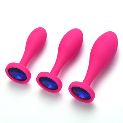 Drop Shipping Silikon Anal Seks Oyuncakları Su Damlası Tasarım Siyah Anal Masaj Butt Plug Anal Plug Set