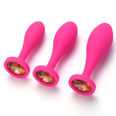 Drop Shipping Silikon Anal Seks Oyuncakları Su Damlası Tasarım Siyah Anal Masaj Butt Plug Anal Plug Set