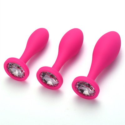 Drop Shipping Silikon Anal Seks Oyuncakları Su Damlası Tasarım Siyah Anal Masaj Butt Plug Anal Plug Set