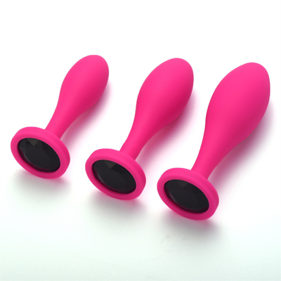 Drop Shipping Silikon Anal Seks Oyuncakları Su Damlası Tasarım Siyah Anal Masaj Butt Plug Anal Plug Set