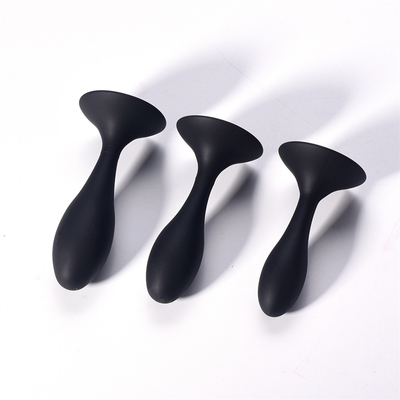 Drop Shipping Silikon Anal Seks Oyuncakları Su Damlası Tasarım Siyah Anal Masaj Butt Plug Anal Plug Set