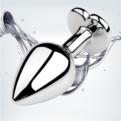Alüminyum Alaşım Kalp Şekli Anal Plug Metal Anal Plug Kadınlar İçin Seks Oyuncakları Renkli Plastik Mücevherli Anal Pluglar