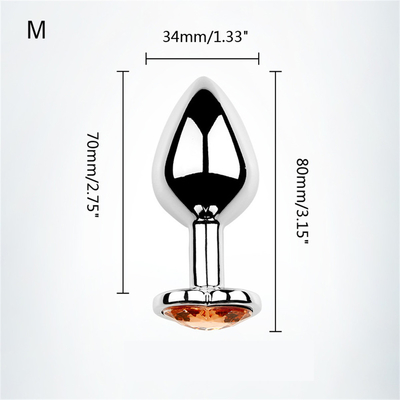 Alüminyum Alaşım Kalp Şekli Anal Plug Metal Anal Plug Kadınlar İçin Seks Oyuncakları Renkli Plastik Mücevherli Anal Pluglar