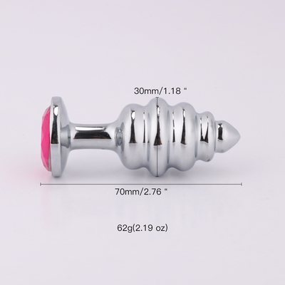 Spiral Mücevherler Anal Plug Seks Oyuncakları Metal Anal Plug Butt Stimulation Ergenler için Eşcinsel uyarıcı