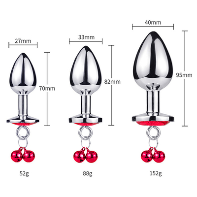 Anal Seks Oyuncakları Sokak Kıç Paslanmaz Çelik Kristal 3pcs Satır Metal Sokak Çanlı