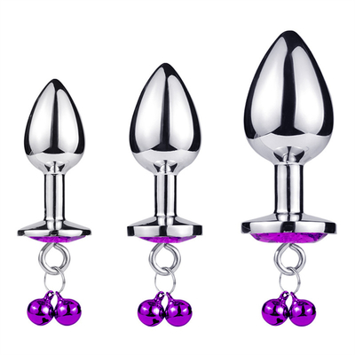Anal Seks Oyuncakları Sokak Kıç Paslanmaz Çelik Kristal 3pcs Satır Metal Sokak Çanlı