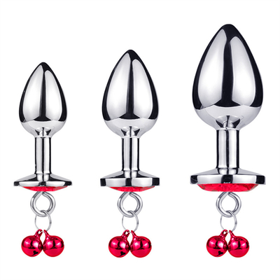 Anal Seks Oyuncakları Sokak Kıç Paslanmaz Çelik Kristal 3pcs Satır Metal Sokak Çanlı