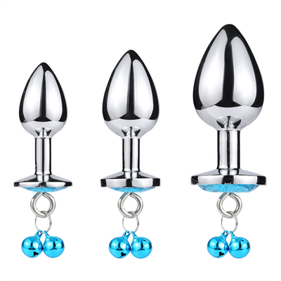 Anal Seks Oyuncakları Sokak Kıç Paslanmaz Çelik Kristal 3pcs Satır Metal Sokak Çanlı