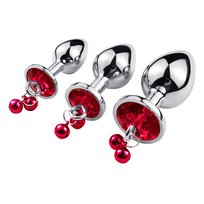 Anal Seks Oyuncakları Sokak Kıç Paslanmaz Çelik Kristal 3pcs Satır Metal Sokak Çanlı
