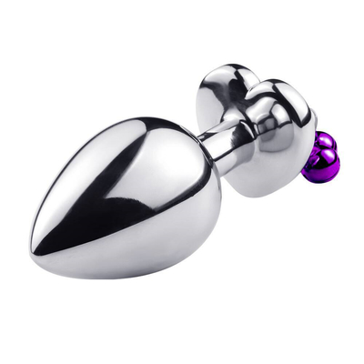 Kalp Şekilli Çan Yüzüğü Butt Plug Anal Seks Oyuncağı Zincirli Metal Erkek ve Kadın için Su geçirmez Küçük Ağırlıklı Malzeme