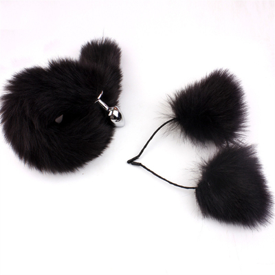Yeni Stil Tilki Kuyruk Anal Plug Oyuncaklar, Anal Butt Plug, Kuyruk Anal Plug Kadınlar için Fancy Cat Kitty Kostüm Kulak Parti Saç Kafası