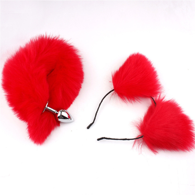 Yeni Stil Tilki Kuyruk Anal Plug Oyuncaklar, Anal Butt Plug, Kuyruk Anal Plug Kadınlar için Fancy Cat Kitty Kostüm Kulak Parti Saç Kafası