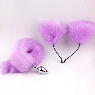 Yeni Stil Tilki Kuyruk Anal Plug Oyuncaklar, Anal Butt Plug, Kuyruk Anal Plug Kadınlar için Fancy Cat Kitty Kostüm Kulak Parti Saç Kafası