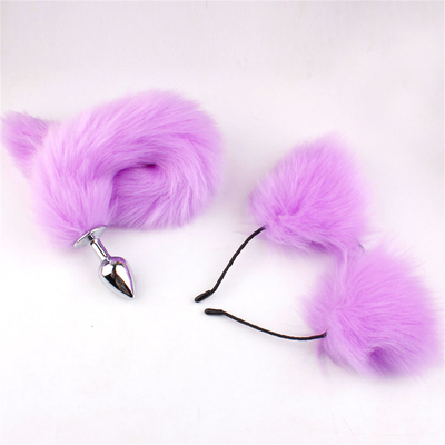 Yeni Stil Tilki Kuyruk Anal Plug Oyuncaklar, Anal Butt Plug, Kuyruk Anal Plug Kadınlar için Fancy Cat Kitty Kostüm Kulak Parti Saç Kafası