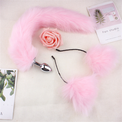 Yeni Stil Tilki Kuyruk Anal Plug Oyuncaklar, Anal Butt Plug, Kuyruk Anal Plug Kadınlar için Fancy Cat Kitty Kostüm Kulak Parti Saç Kafası