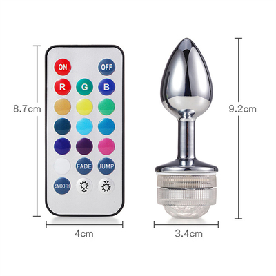 Rengi Değişen Anus Genişletme Anal Kıç Plug Uzaktan Anal Işıkla Plug Anal Plug Led Işıklarla