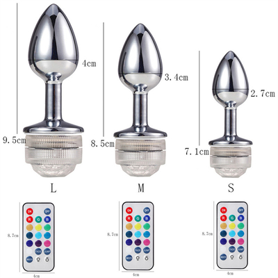 Rengi Değişen Anus Genişletme Anal Kıç Plug Uzaktan Anal Işıkla Plug Anal Plug Led Işıklarla