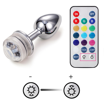 Rengi Değişen Anus Genişletme Anal Kıç Plug Uzaktan Anal Işıkla Plug Anal Plug Led Işıklarla